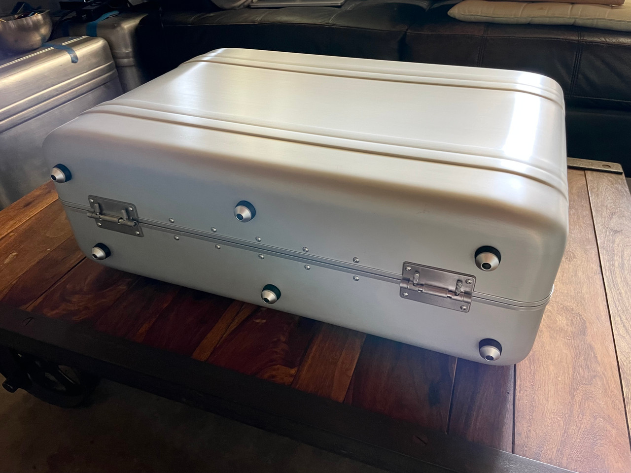 Buchla Tiptop 200t series with BPNYC ZERO Halliburton Eurorack Modular Travel Case NOS SILVER 122hp 9U
